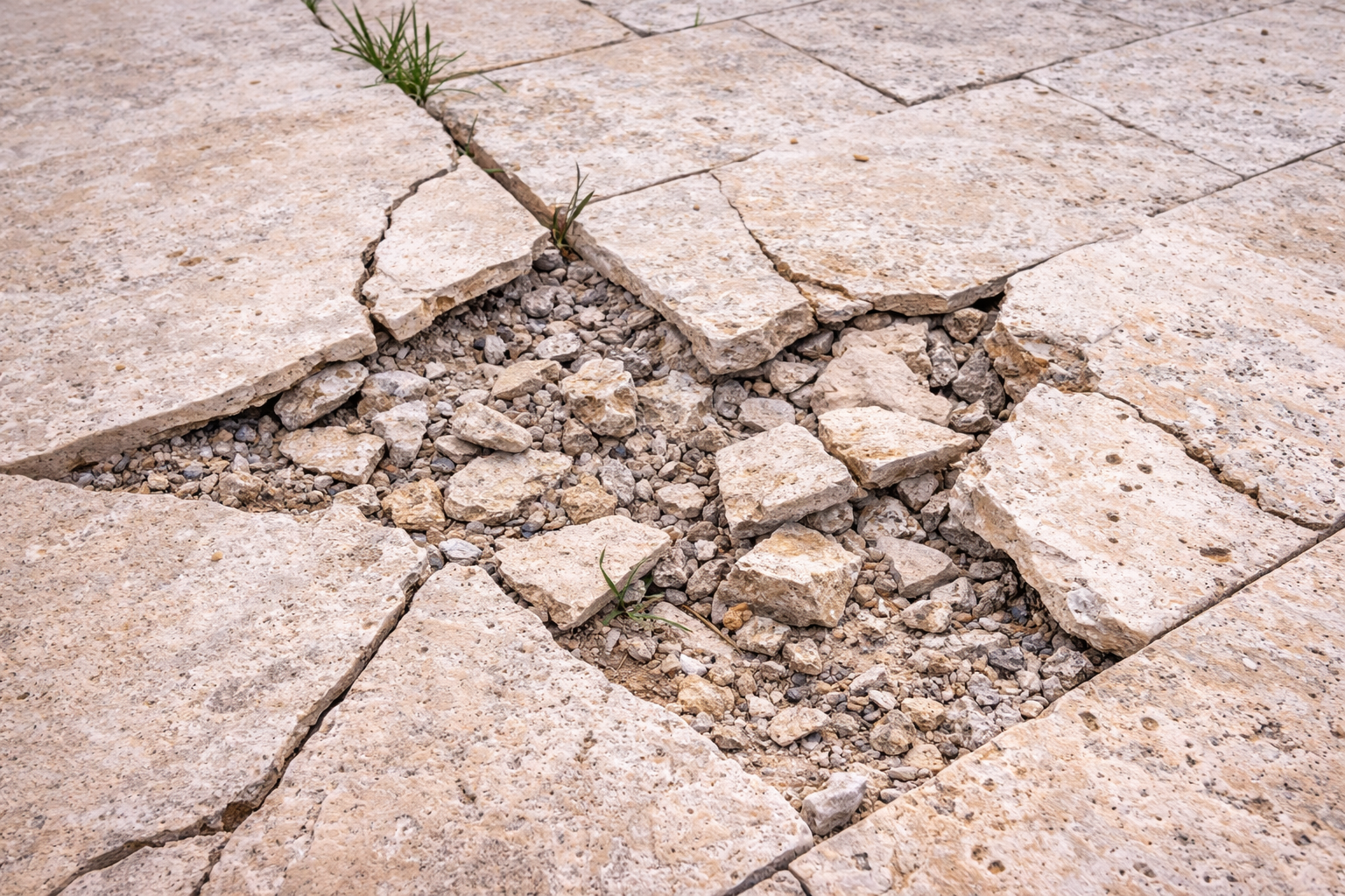 Travertin bröselt oder reißt – Ursachen erklärt