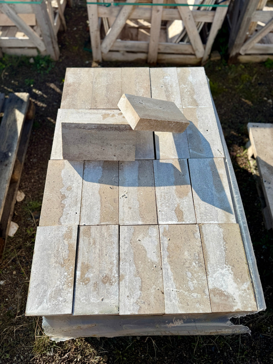 Travertin Pflasterplatten 6cm