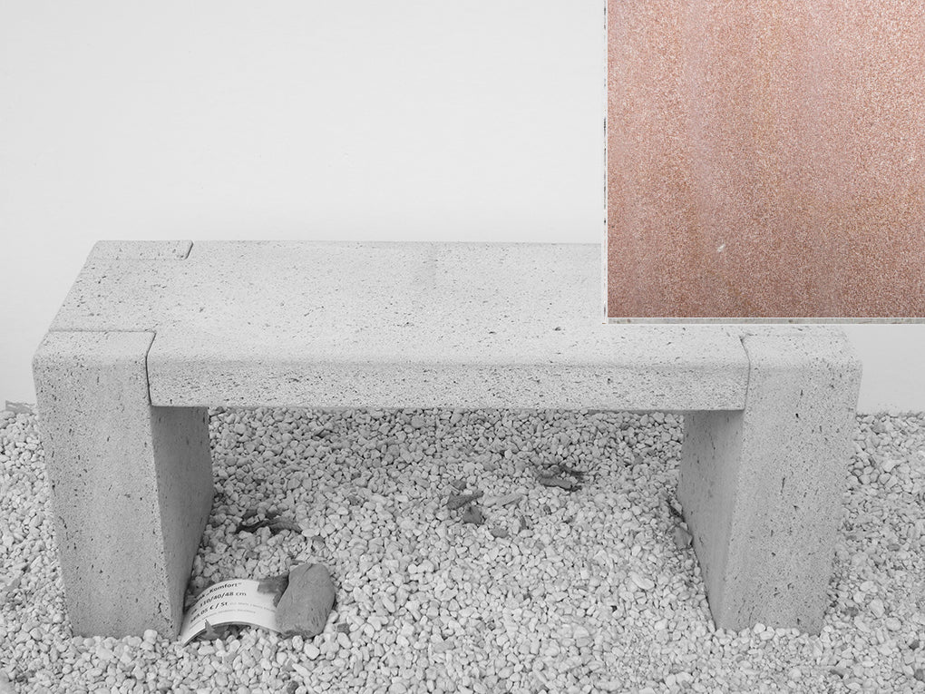 Bank Komfort-Material-Sandstein-rot