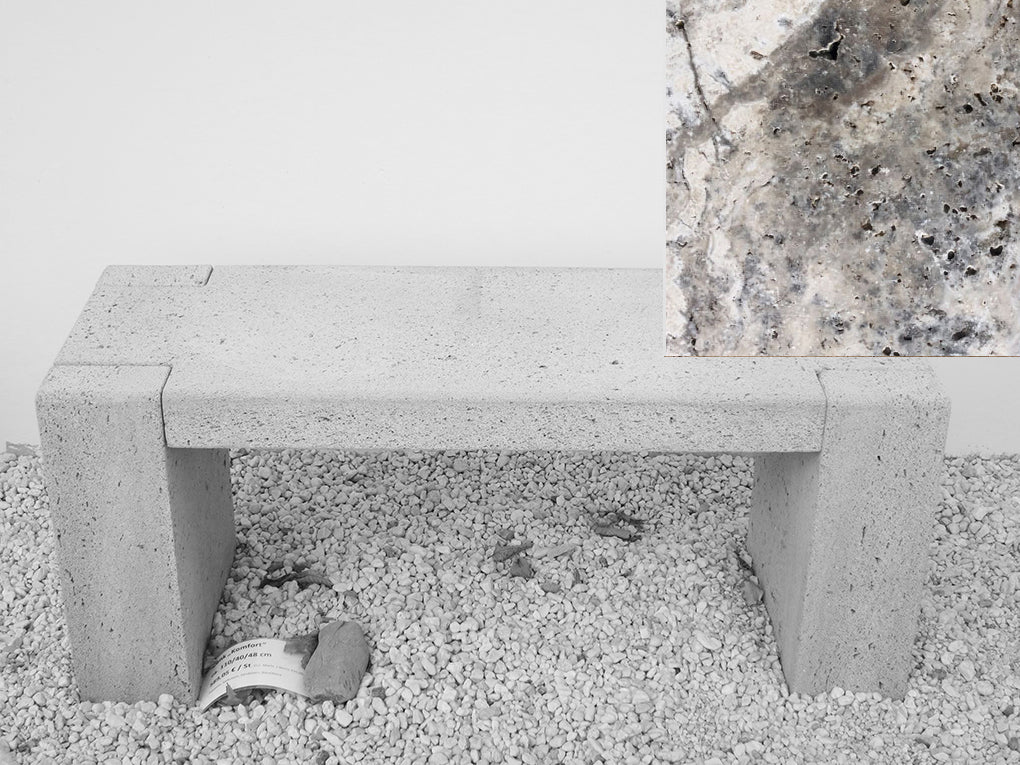 Bank Komfort-Material-Travertin-grau