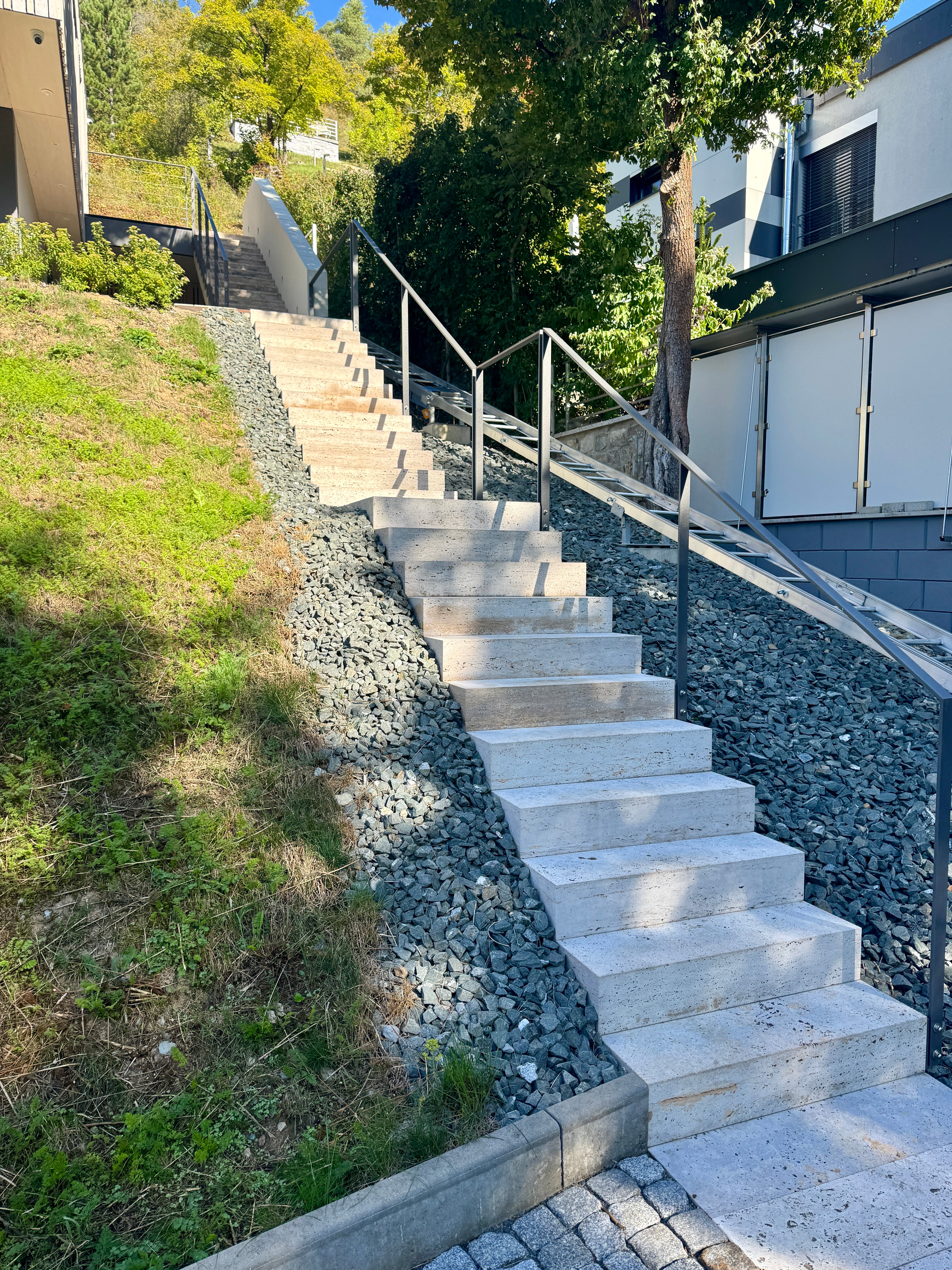 Travertin Blockstufen