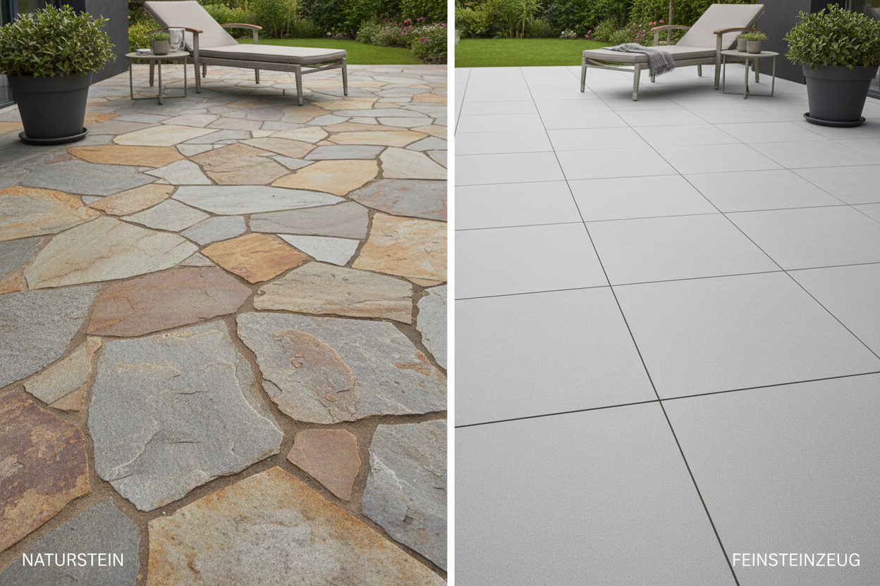 Naturstein vs Feinsteinzeug – die Unterschiede