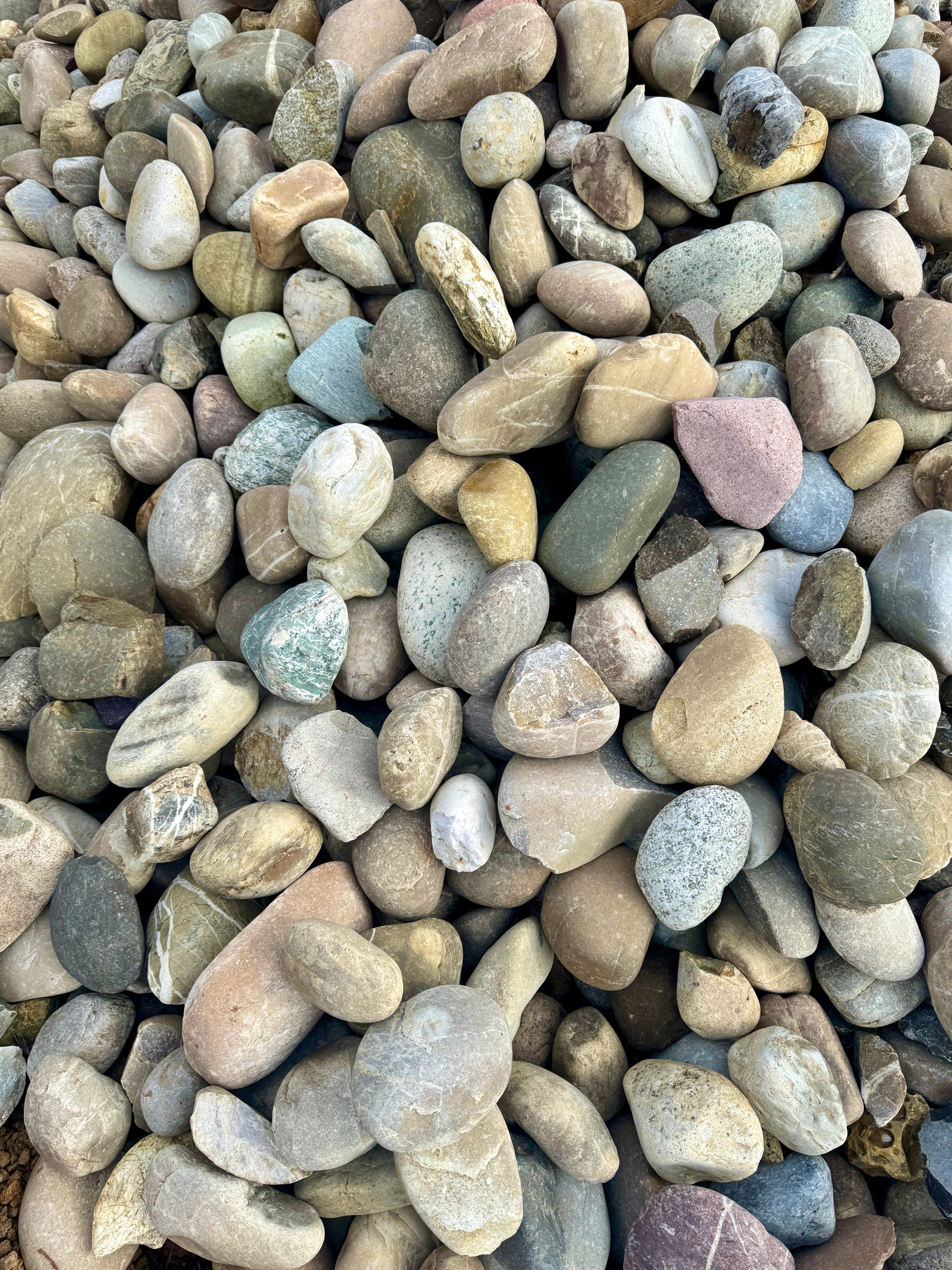 Rheinkiesel grau/bunt, 50/80 - 80/150